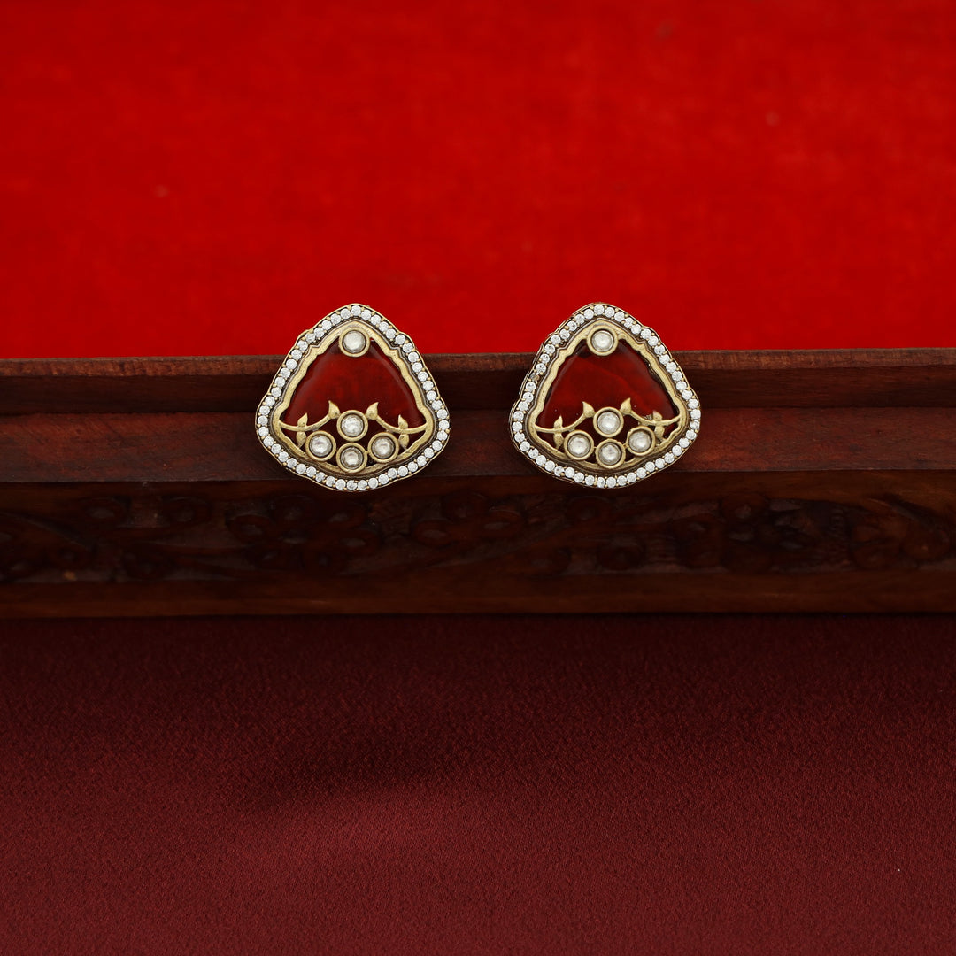 Zinat 5 Layered Pearl Kundan Flower Choker with Stud