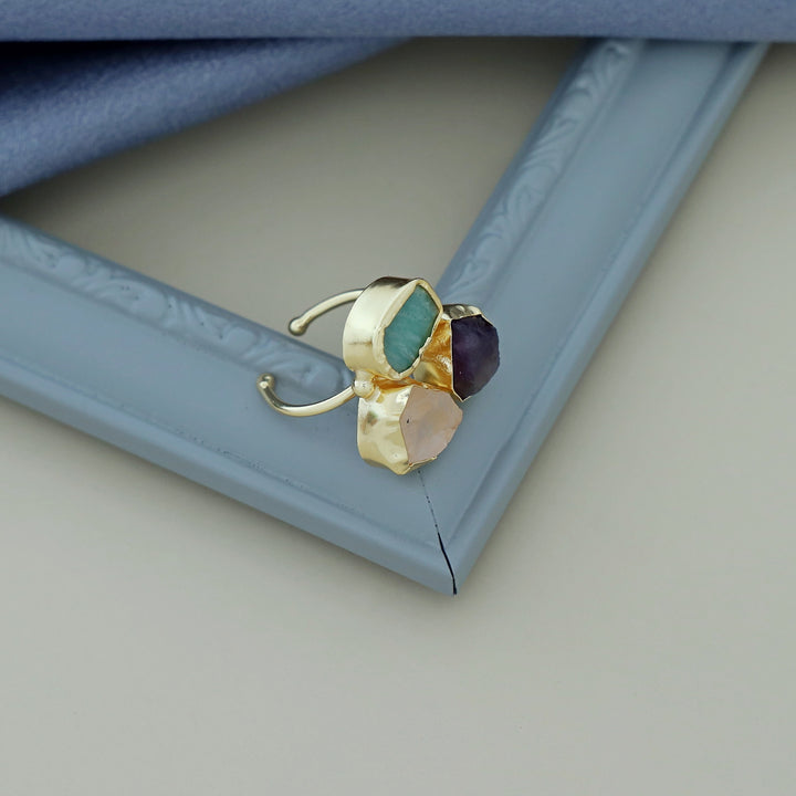3 Raw Stone Ring