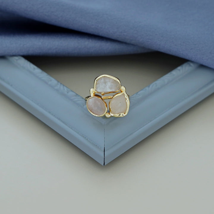 3 Raw Stone Ring
