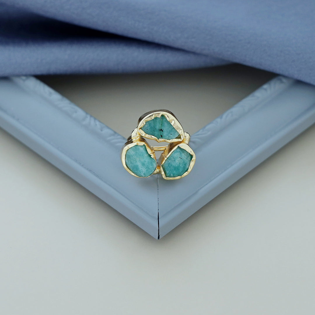 3 Raw Stone Ring