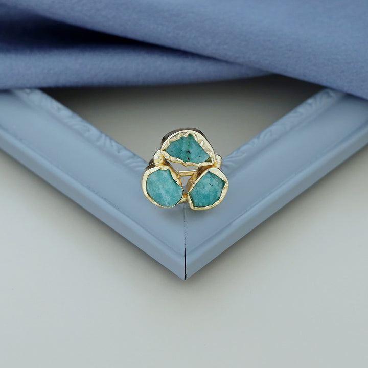 3 Raw Stone Ring