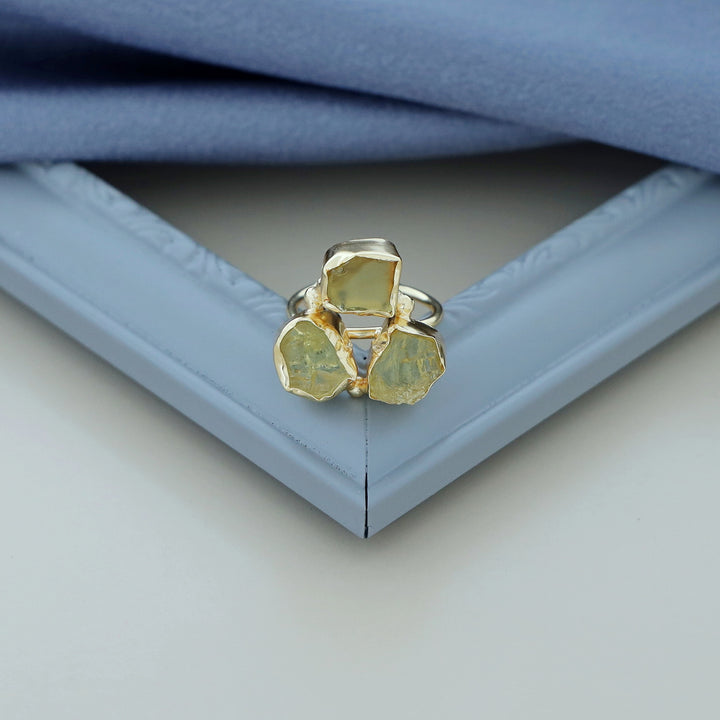 3 Raw Stone Ring