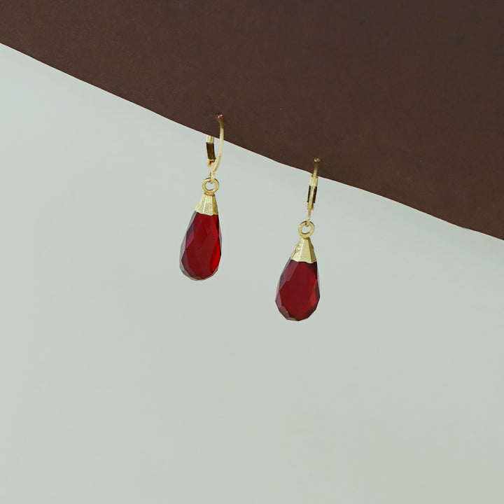 Linsa Golden Glossy Bud Hoop Earring
