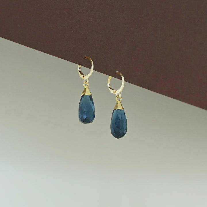 Linsa Golden Glossy Bud Hoop Earring