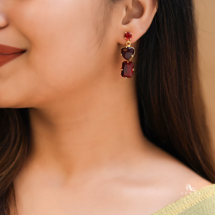 Ahaana Tri Stone Claw Earring