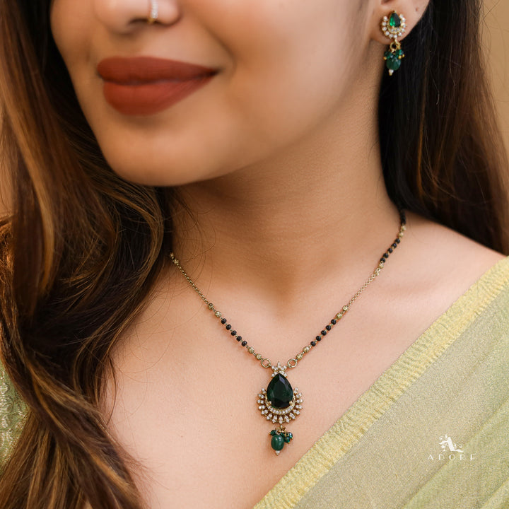 Aswani Mangalsutra Short Neckpiece With Earring
