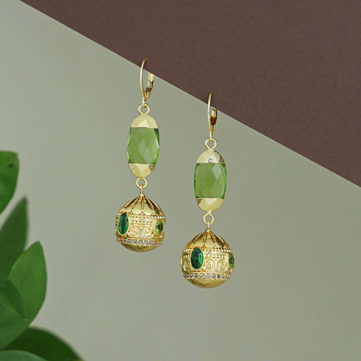 Kesiya Golden Ball Glossy Hoop
