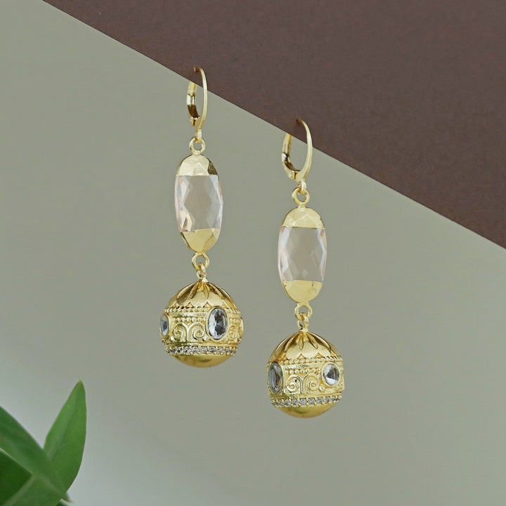 Kesiya Golden Ball Glossy Hoop