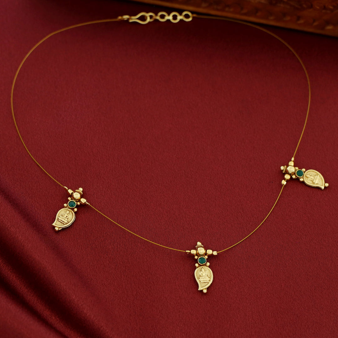 Haasinidevi Tri Mango Kaashi String Neckpiece