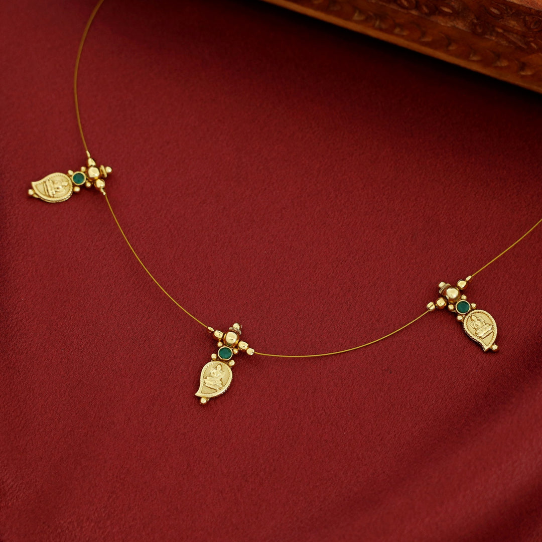 Haasinidevi Tri Mango Kaashi String Neckpiece