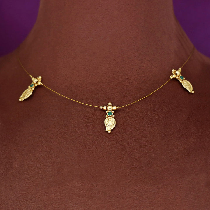 Haasinidevi Tri Mango Kaashi String Neckpiece