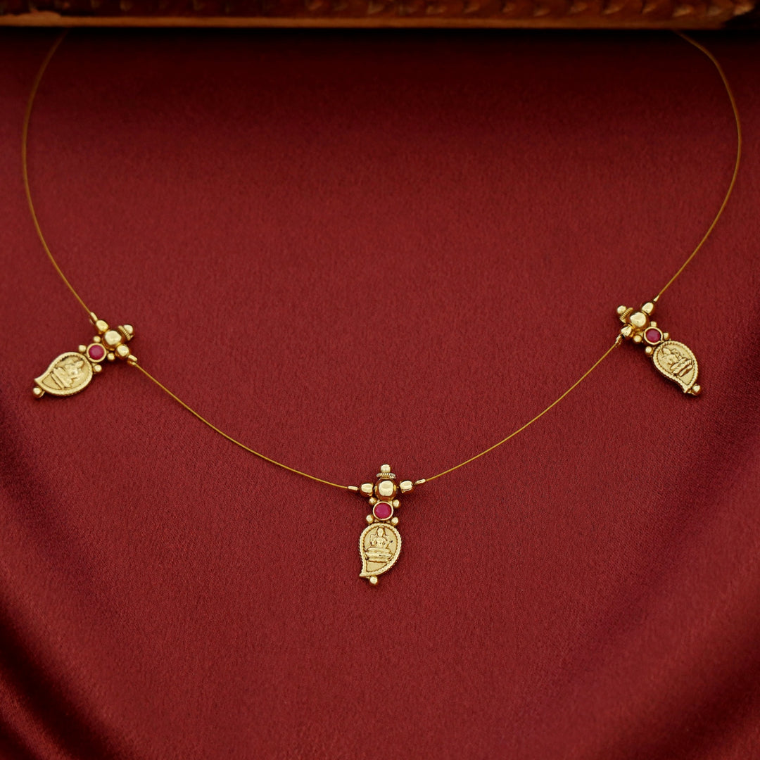 Haasinidevi Tri Mango Kaashi String Neckpiece