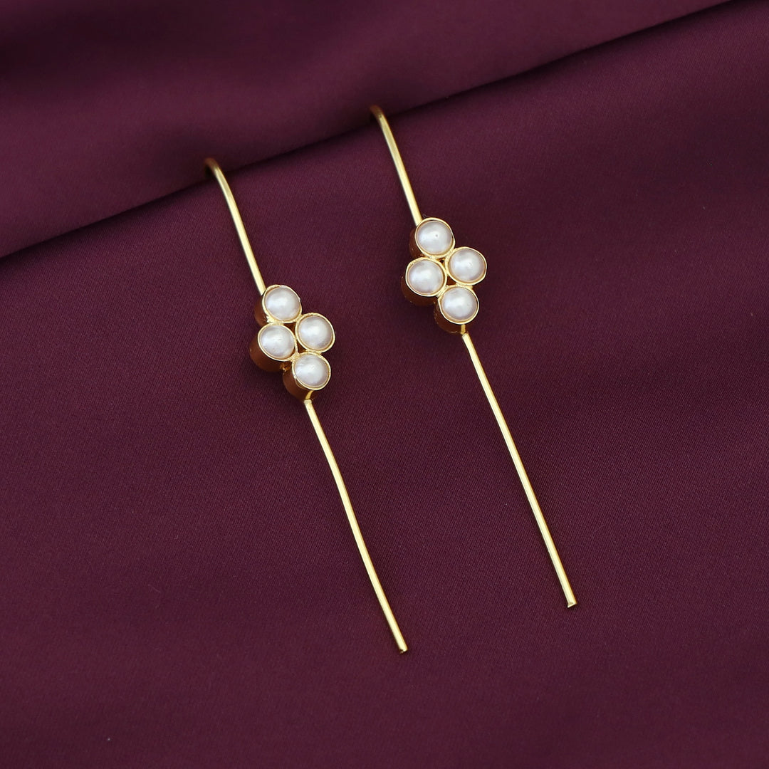 Kiana Golden 4 Pearl Ear - Cuff (Set Of 2)