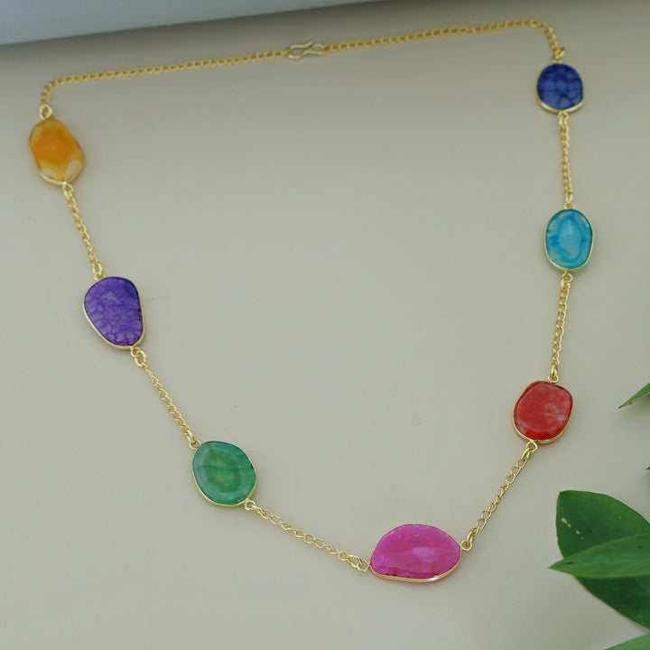 Candace 7 Agate Stone Neckpiece