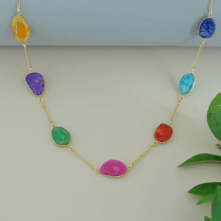 Candace 7 Agate Stone Neckpiece