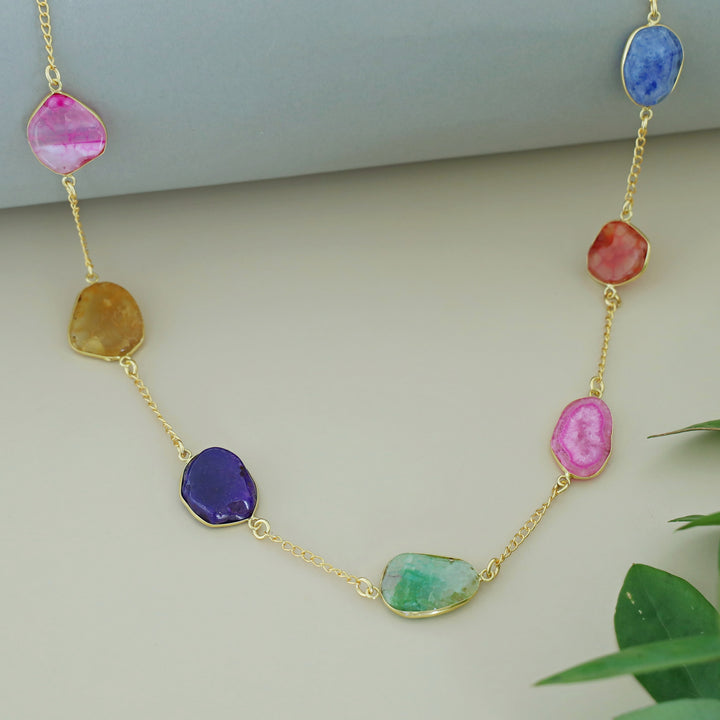 Candace 7 Agate Stone Neckpiece