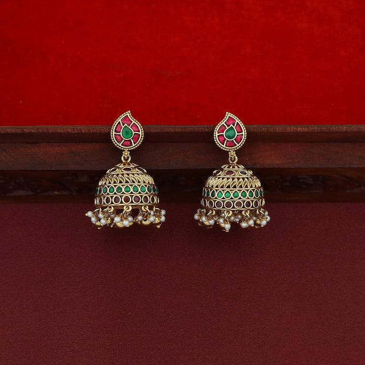 Premium Ikshitha Devi Kashi Jadau Kundan Beaded Long Haram With Earring