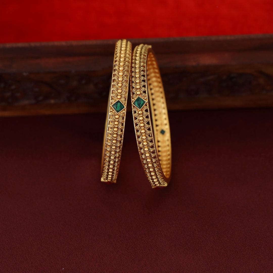 Kanchana Diamond Kemp Stone Bangle (Set Of 2)