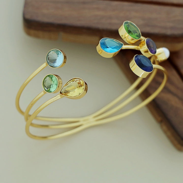 Kavini Glossy 3 Layer Multi Shape Bangle