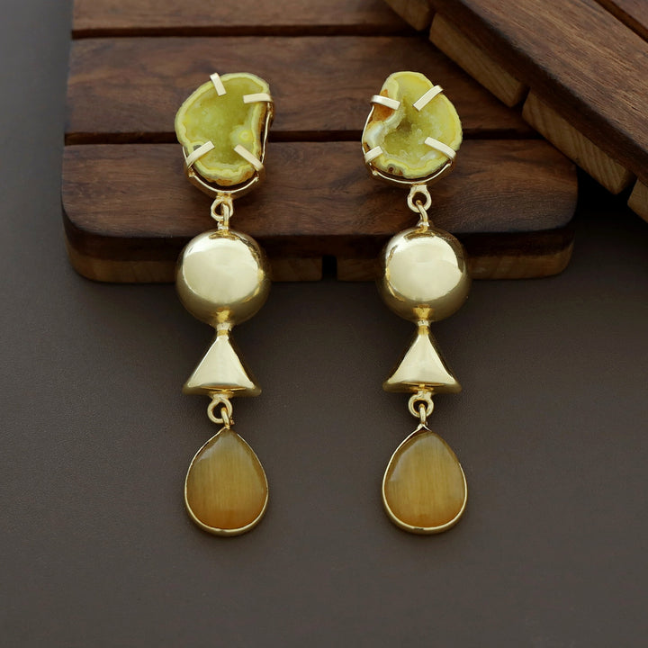 Analeia Claw Agate + Glossy Stone Earring