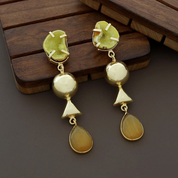 Analeia Claw Agate + Glossy Stone Earring