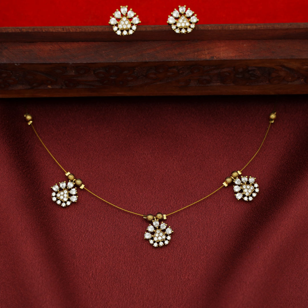 Demira AD Stone String Neckpiece With Stud
