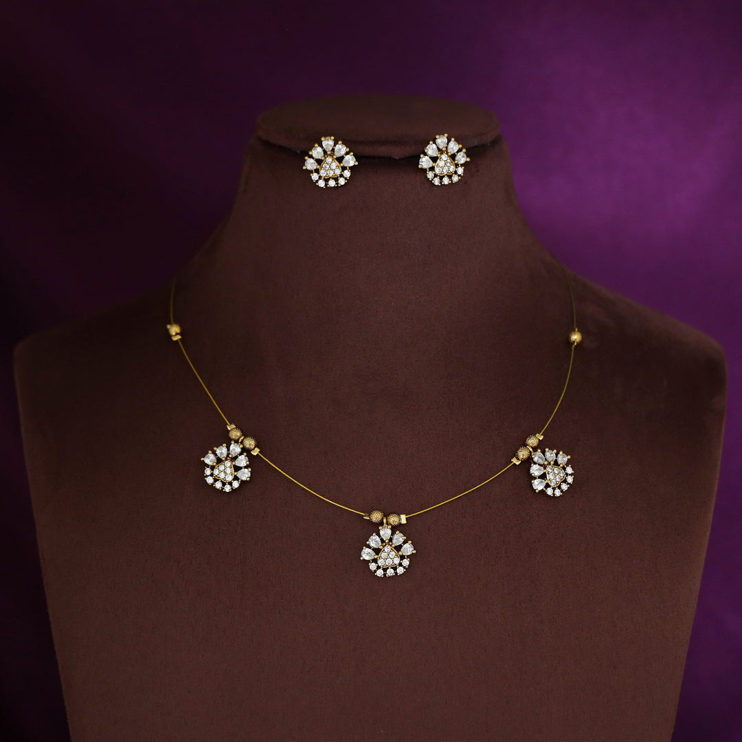 Demira AD Stone String Neckpiece With Stud