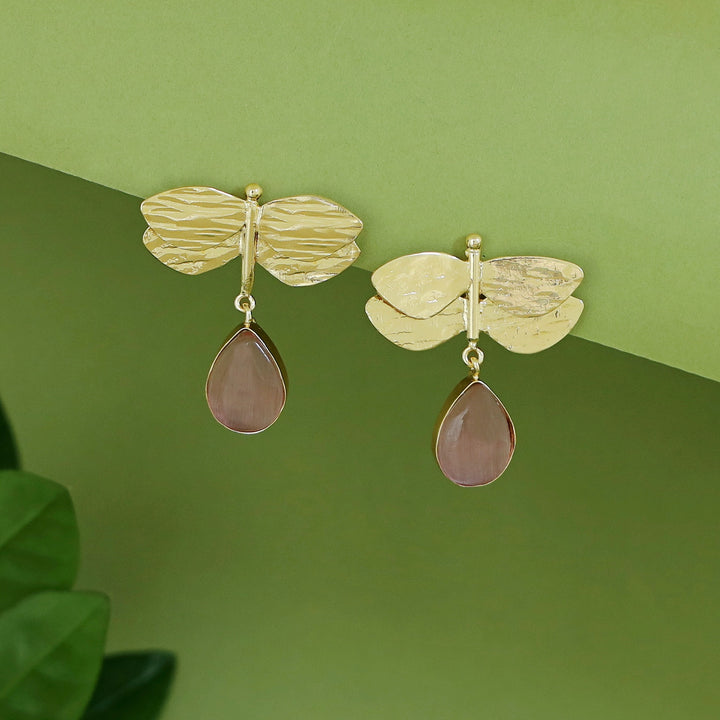 Anamya Dragonfly Glossy Drop Earring