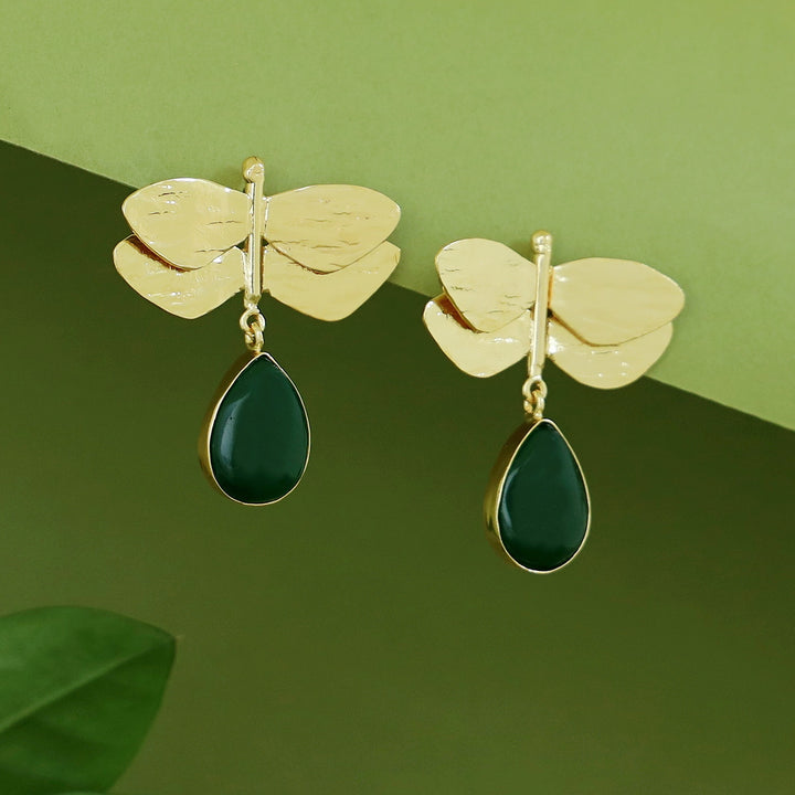 Anamya Dragonfly Glossy Drop Earring