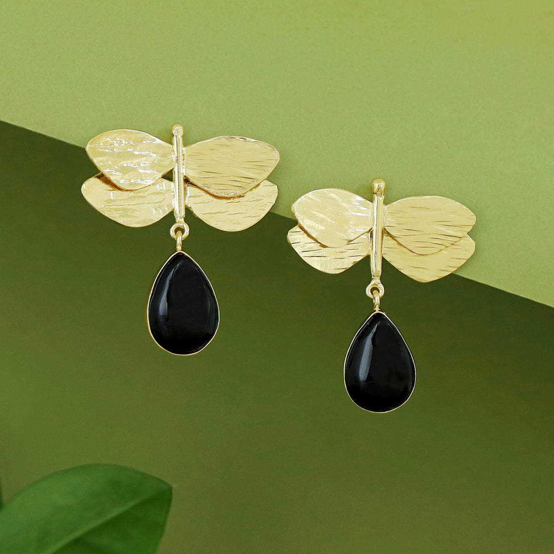 Anamya Dragonfly Glossy Drop Earring
