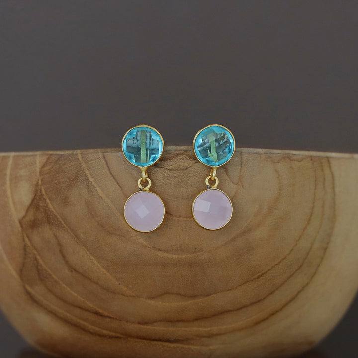 Dual Round Riverna Glossy Earring
