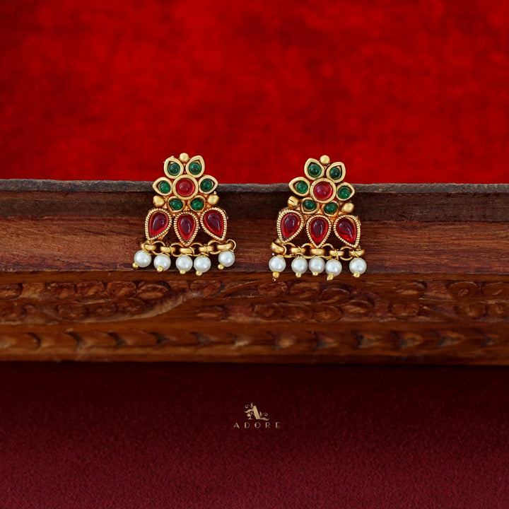 Dhrupatha Cluster Pearl Choker With Earring