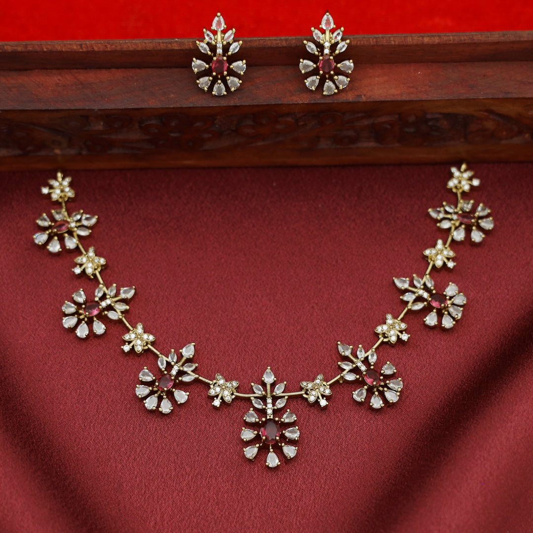 Nivedhya Short Neckpiece With Earring