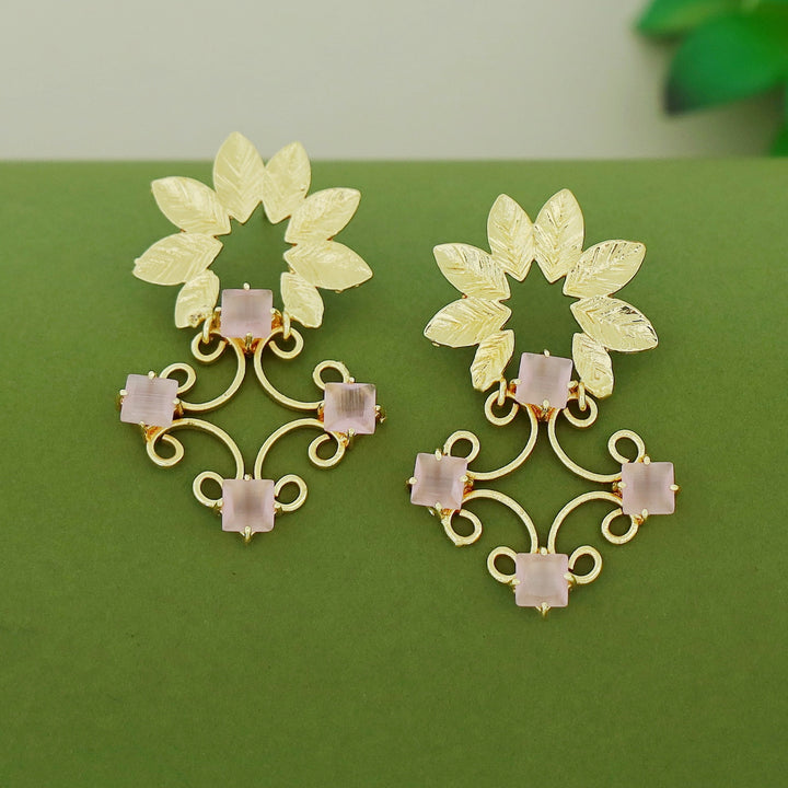 Aalika 8 Fold Leafy Tetra Glossy Earring