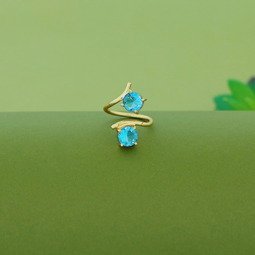 Golden Dual Glossy Ring