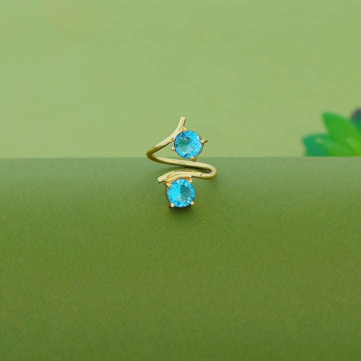 Golden Dual Glossy Ring