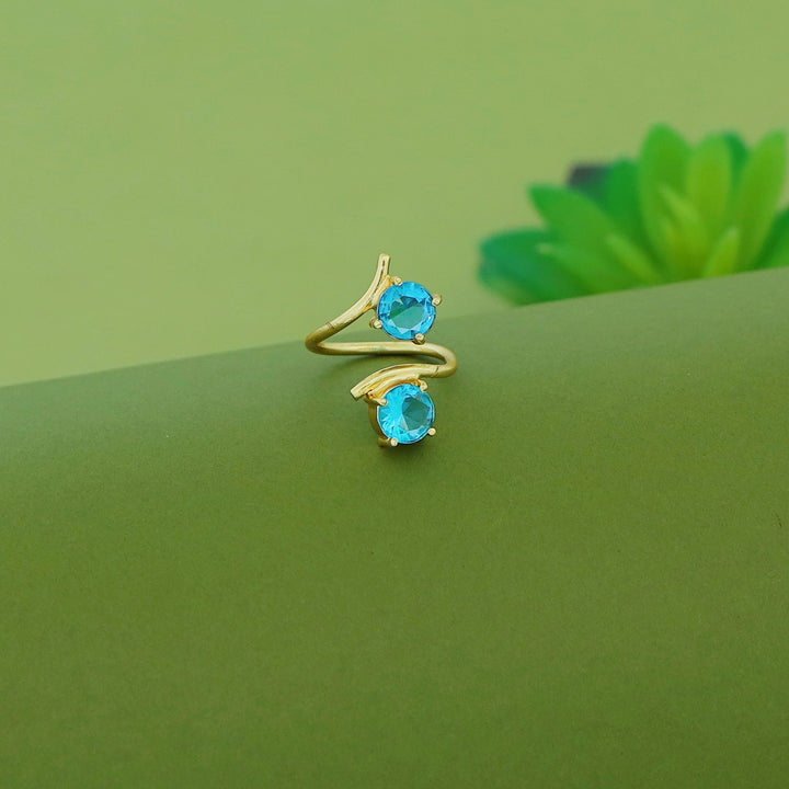 Golden Dual Glossy Ring