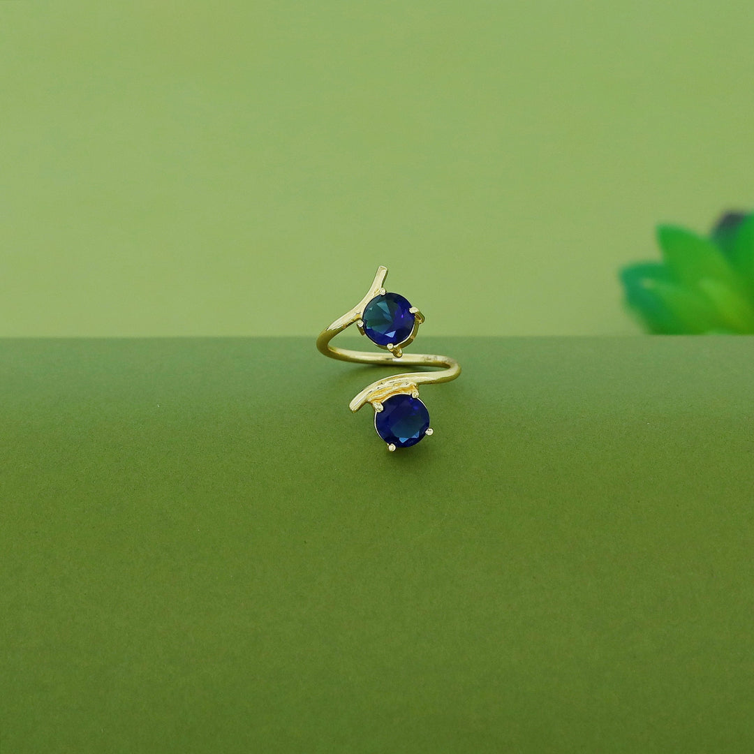 Golden Dual Glossy Ring