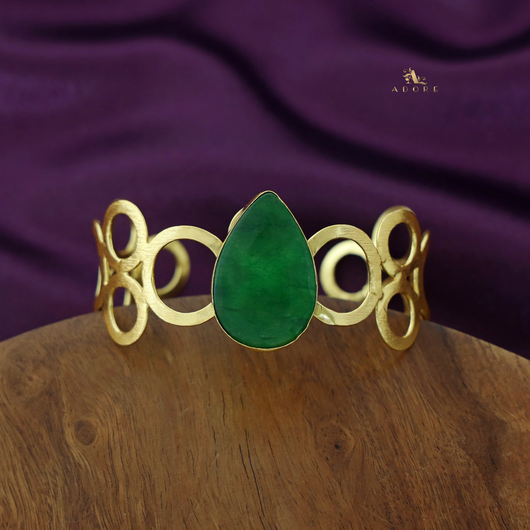Misty Golden Circle Dew Drop Bangle
