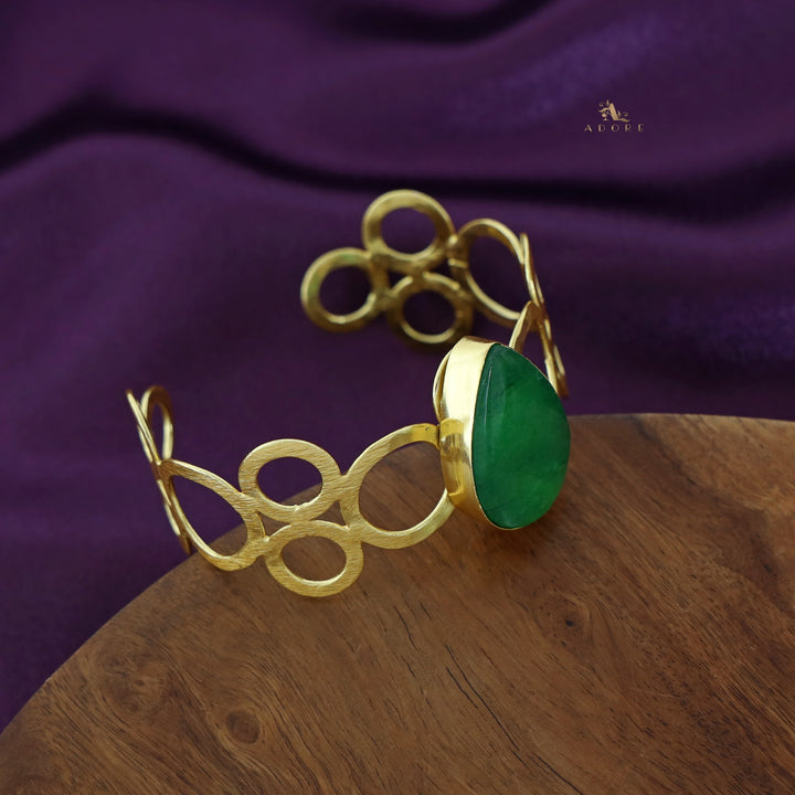 Misty Golden Circle Dew Drop Bangle