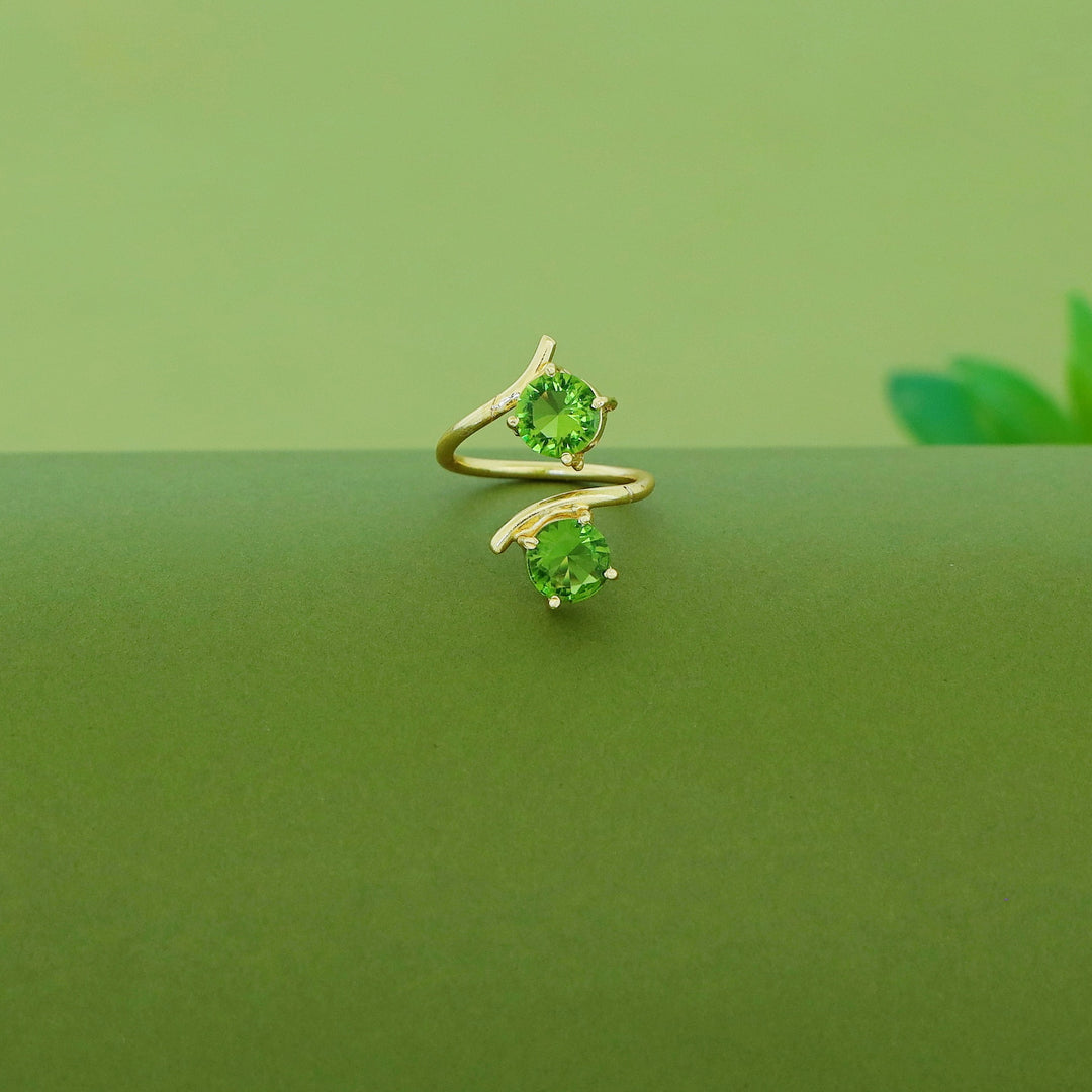 Golden Dual Glossy Ring