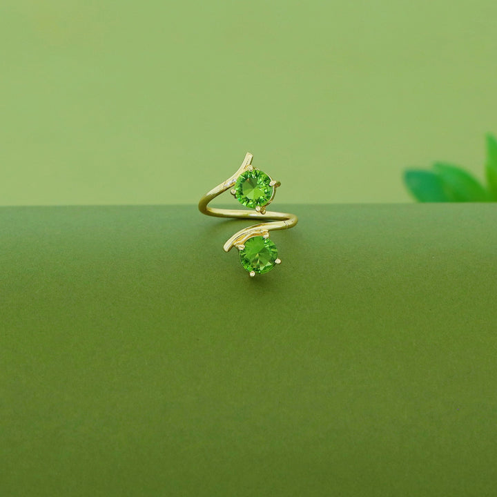 Golden Dual Glossy Ring