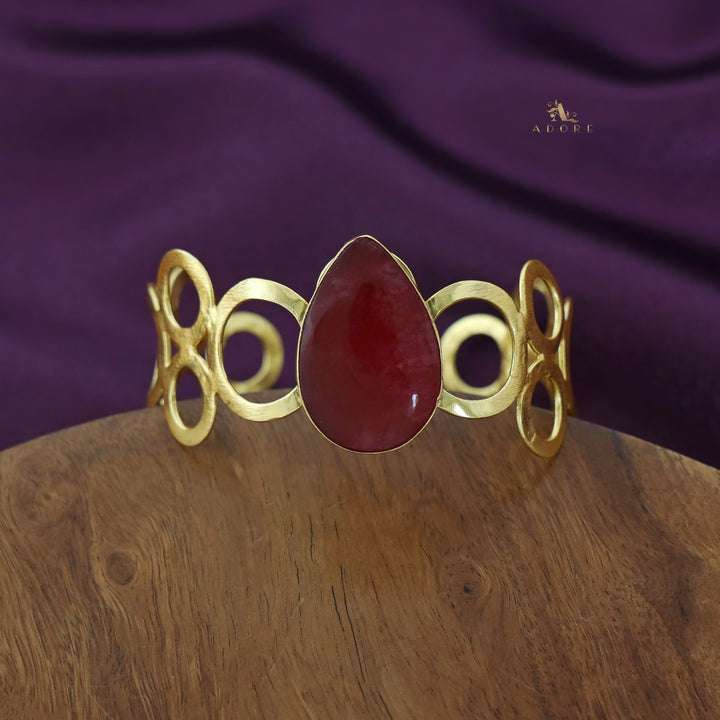 Misty Golden Circle Dew Drop Bangle
