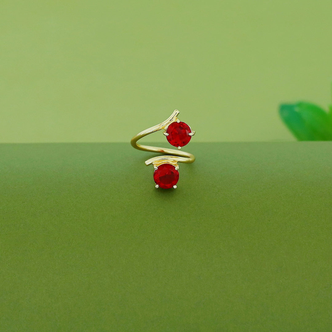 Golden Dual Glossy Ring