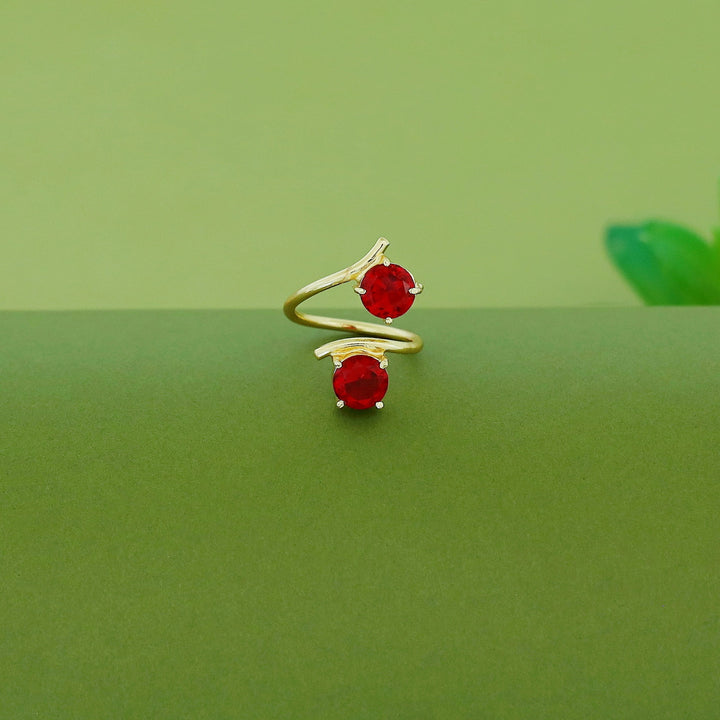 Golden Dual Glossy Ring