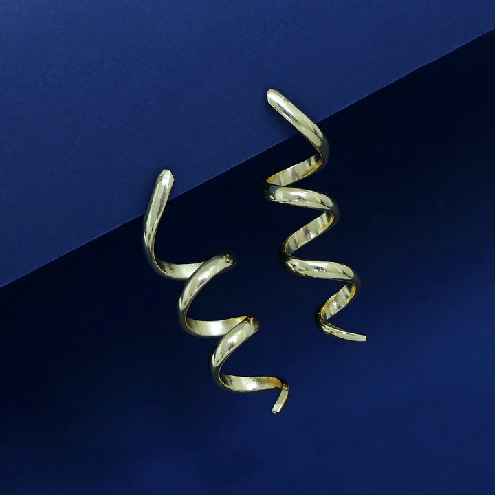 Avya Golden Spiral Earring