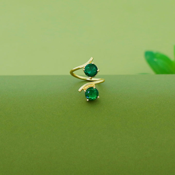 Golden Dual Glossy Ring