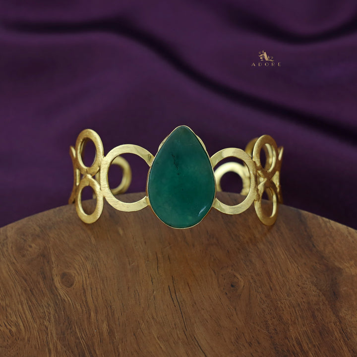 Misty Golden Circle Dew Drop Bangle