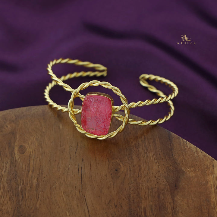 Twilight Golden Circle 2 Layer Twisted Dyed Stone Bangle