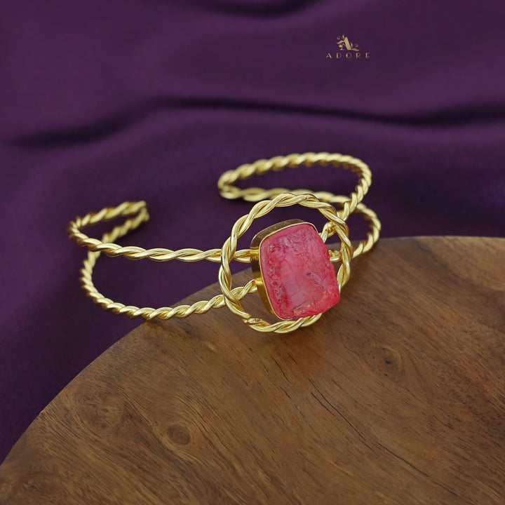 Twilight Golden Circle 2 Layer Twisted Dyed Stone Bangle